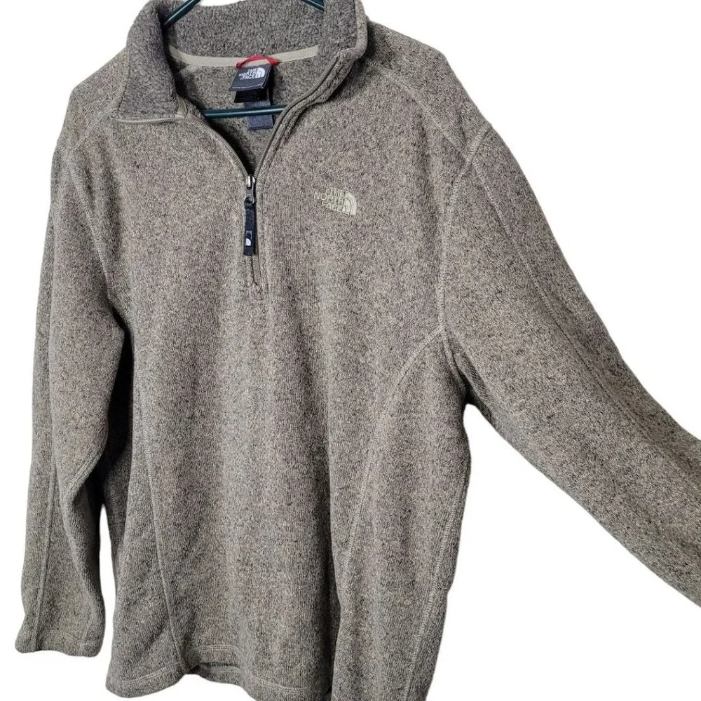 The North Face Pullover Sweatshirt Mens Large Quarter Zip Collar Long Warm Thick